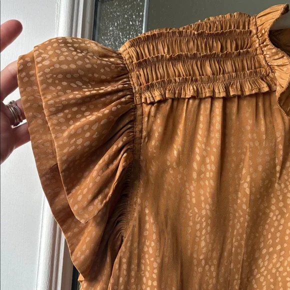 Democracy Rust Ruffled Blouse - Picture 2 of 6